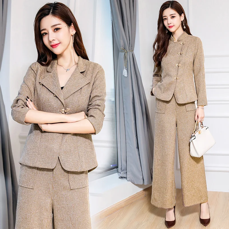 Модный костюм в стиле ретро на весну и осень новая Корейская версия богини