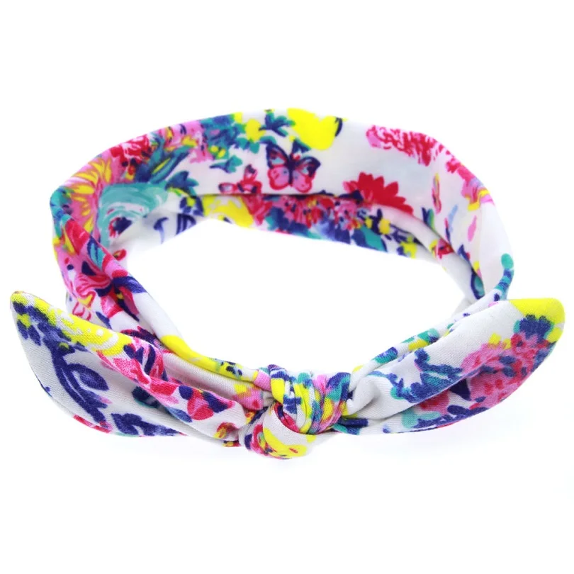 Банты для волос младенцев Детская повязка с бантом на голову кроличьими ушками