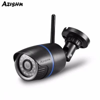 azishn ip camera wifi 1080p 720p wireless wired cctv bullet outdoor weatherproof cam with miscro sd card slot max 64g icsee