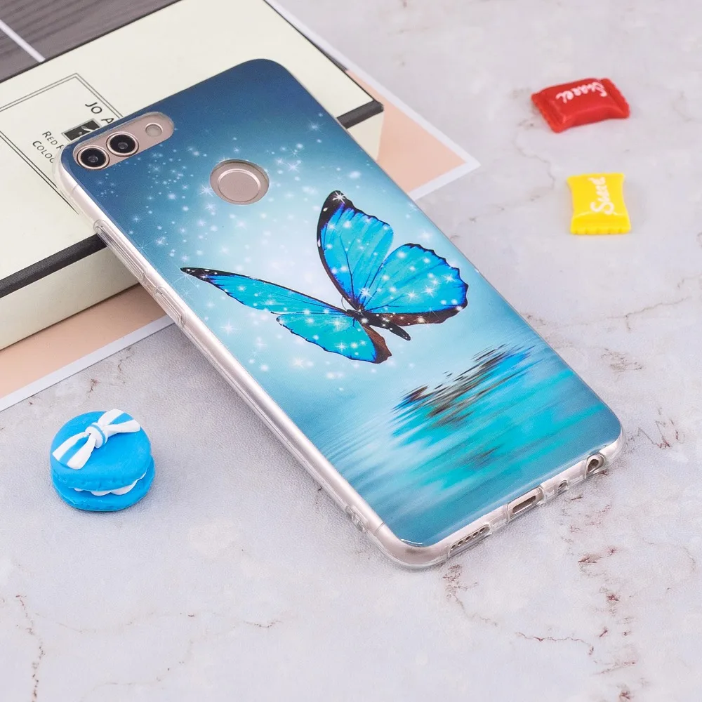 Night Luminous Case for coque Huawei P Smart / Enjoy 7S Silicone Cover P20 Pro |