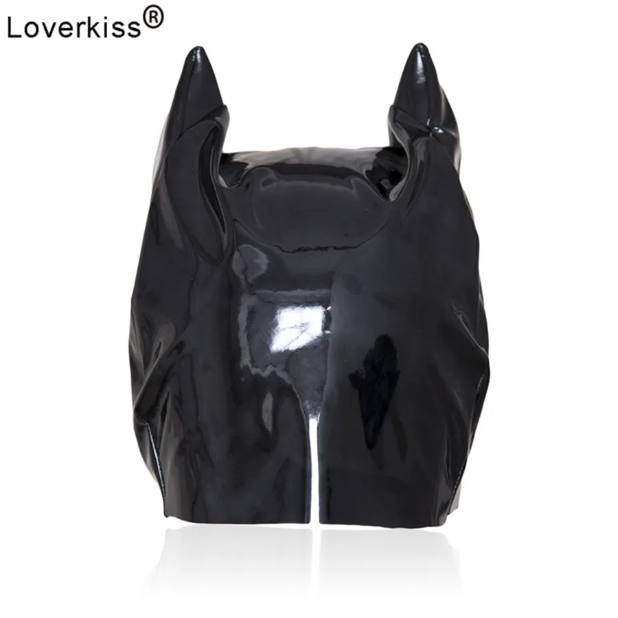 Loverkiss косплей секс игры для взрослых тонкая лакированная кожа маска игрушки