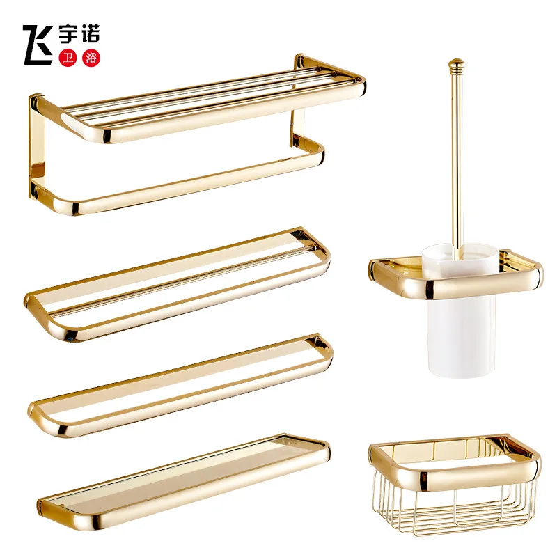 Золотые подвесные костюмы для ванной комнаты полностью медные наличные
