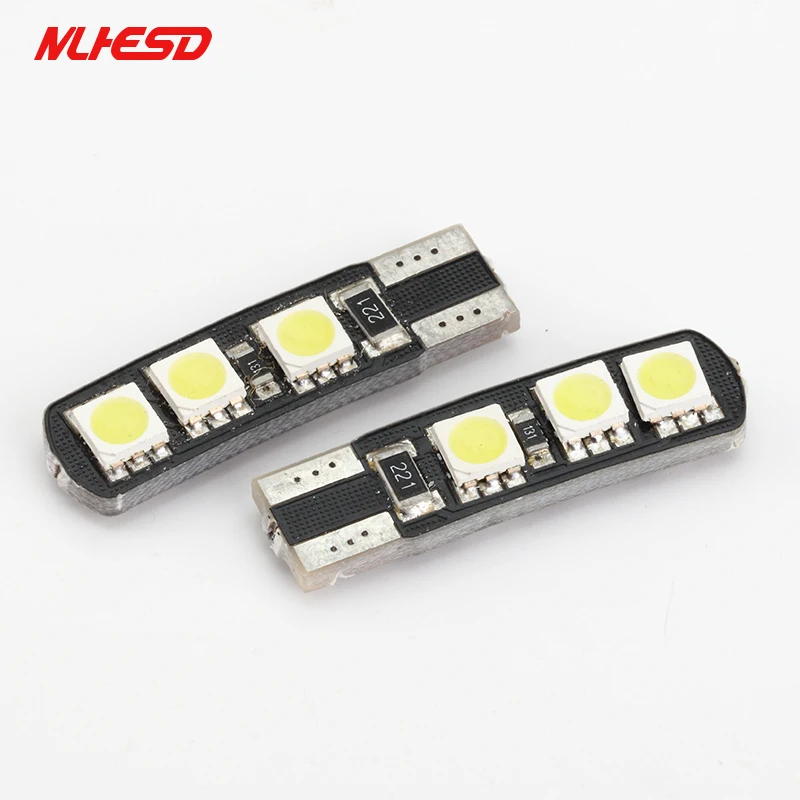 100 шт. T10 6SMD 5050 с can bus W5W 6 светодиодный DC12V никаких повреждений при нормальном