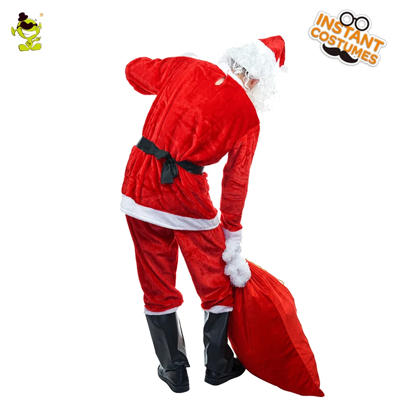 

Men's Santa Suit Christmas Adult Santa Claus Role Play Costumes Christmas Fancy Dress Hot Sale Christmas Party Costume