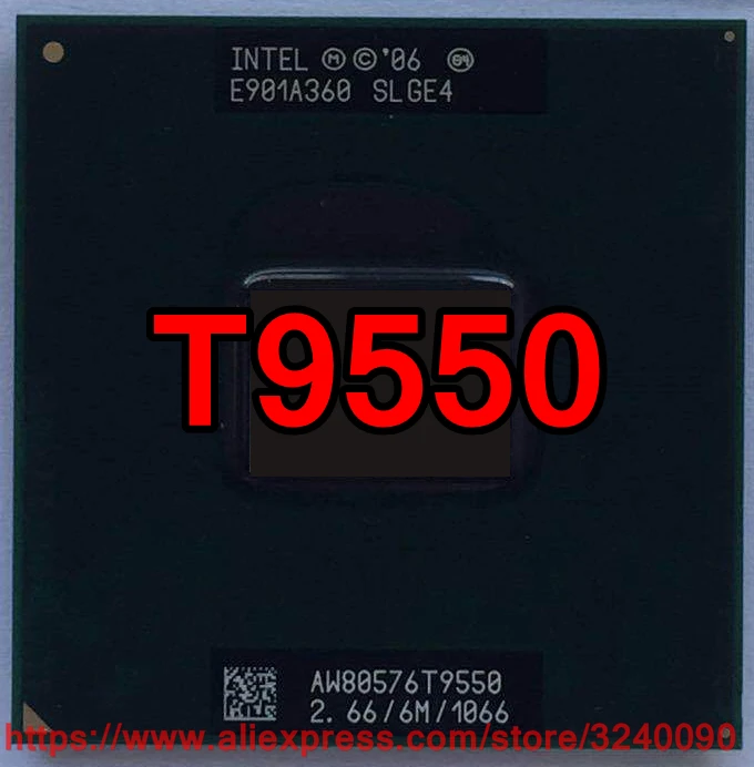 

Оригинальный процессор Intel Core Duo T9550, 6 Мб кэш-памяти, 2,66 ГГц, 1066 МГц FSB, двухъядерный процессор для ноутбука, бесплатная доставка
