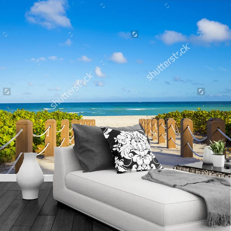 Природные пейзажи обои дорожки известный South Beach 3D фото для гостиная спальня