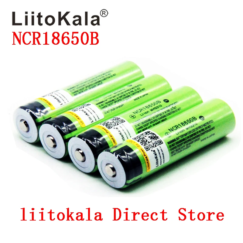 LiitoKala 18650 3400mAh аккумулятор 3,7 V литий-ионный аккумулятор 18650B18650 3400 NCR18650B