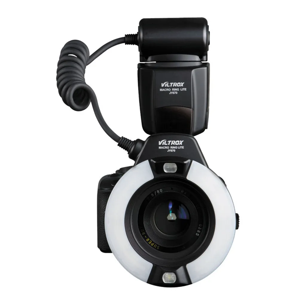Viltrox Кольцевая вспышка JY-670 DSLR камера фото светодиодный макро кольцо Lite Вспышка Speedlite светильник для Canon Nikon Pentax Olympus DSLR камера