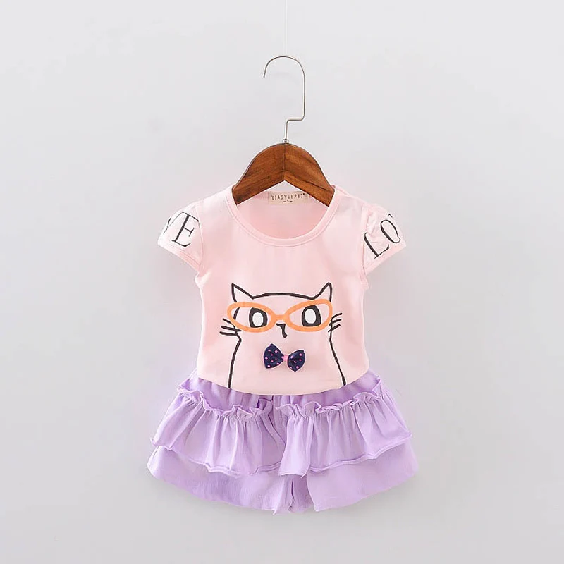 Летняя одежда для новорожденных девочек модная детская топы с короткими