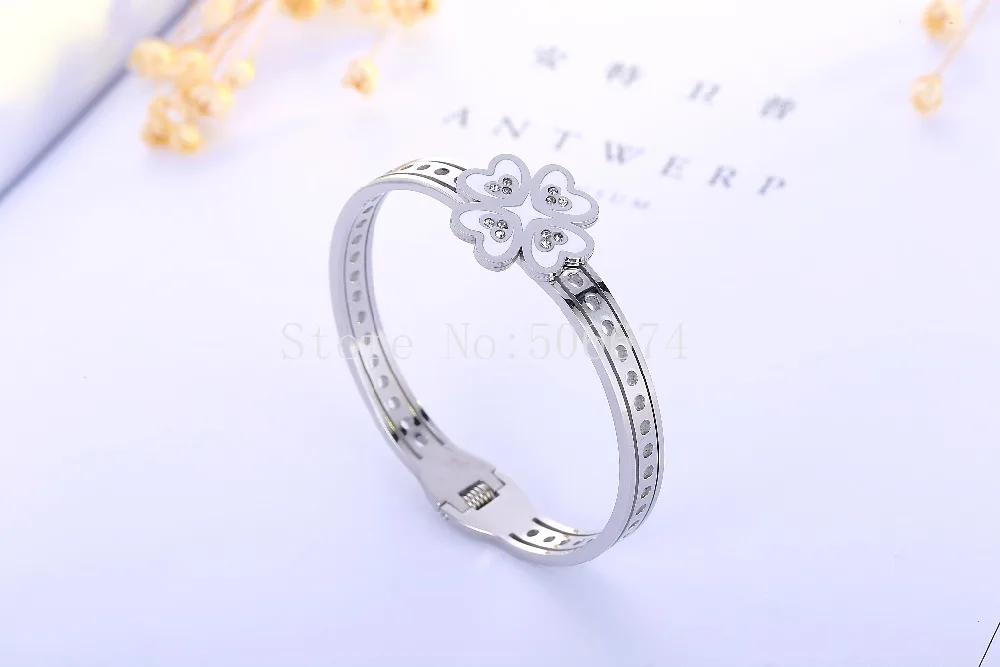 Женский Браслет манжета из нержавеющей стали 316L с фианитами|carter bracelet|carter brand