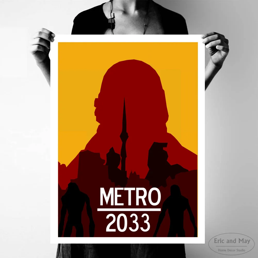 Винтажные плакаты и принты в стиле Метро 2033 настенная живопись на холсте для