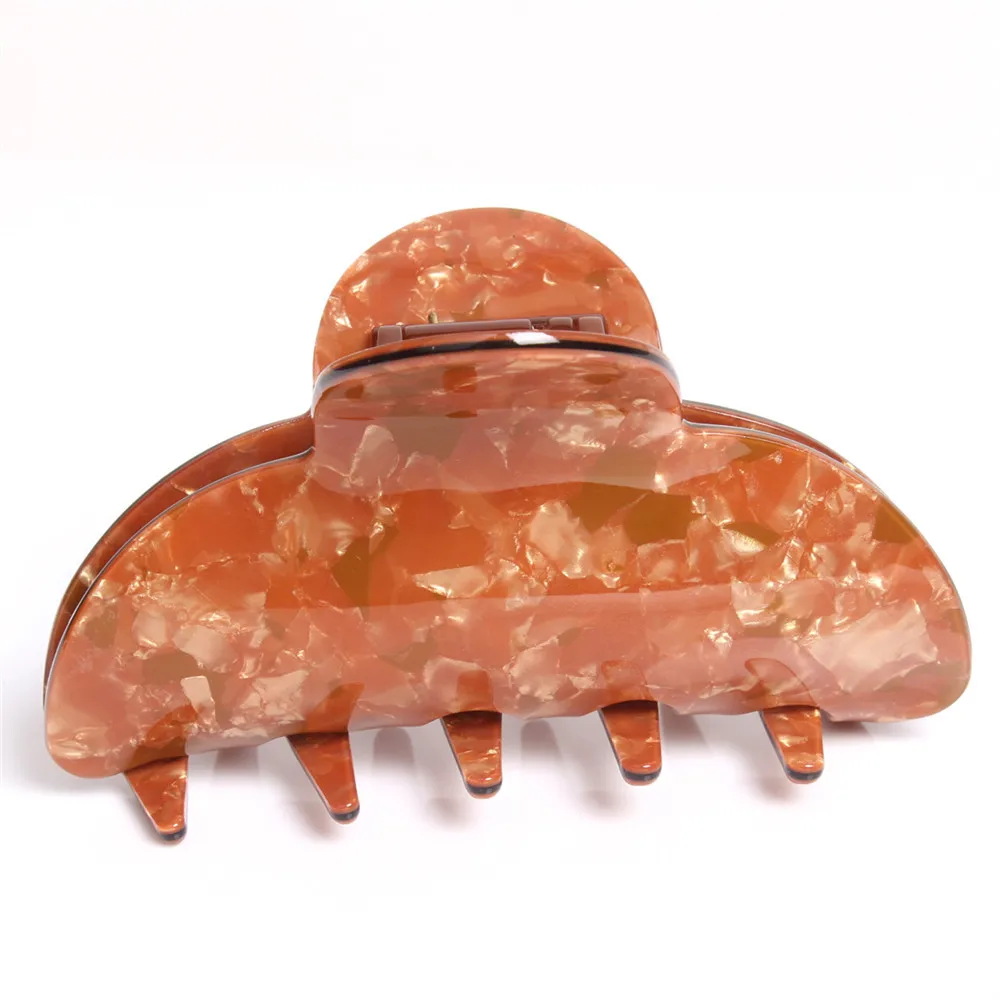 Недорогие красочные мраморные заколки для волос аксессуары акриловые большие