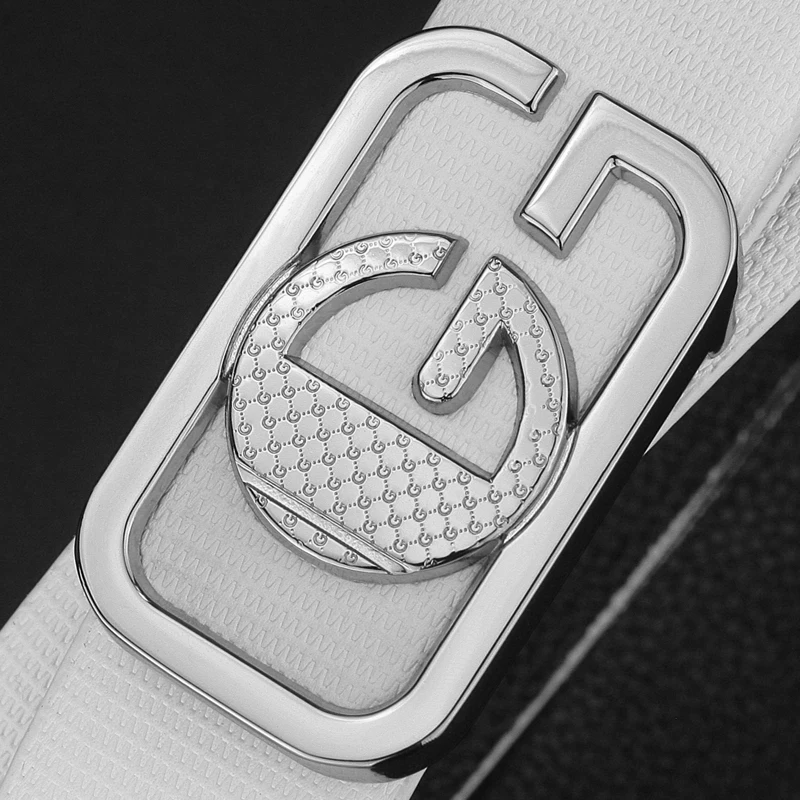 Ремень мужской из натуральной кожи с надписью G Роскошный дизайнерский