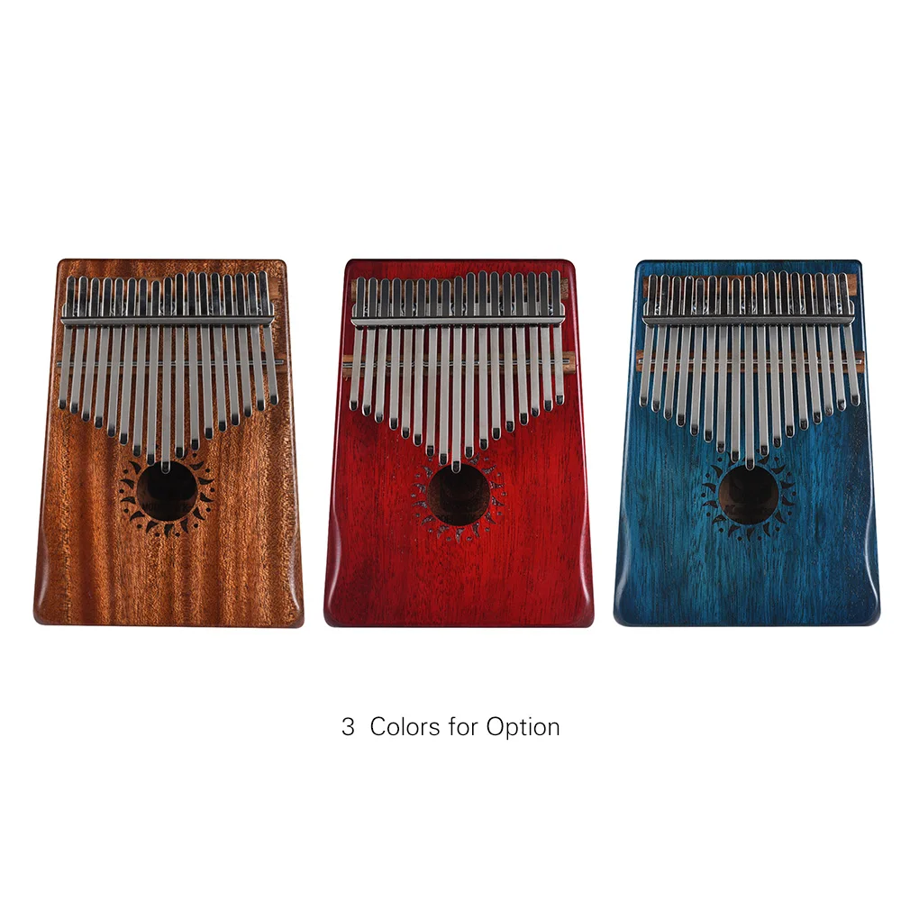 Новое поступление! 17 клавиш Kalimba Mbira большой палец фортепиано красное дерево