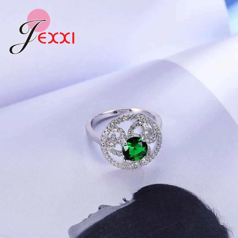 Популярные серебряные кольца для помолвки женщин австрийский Кристал из