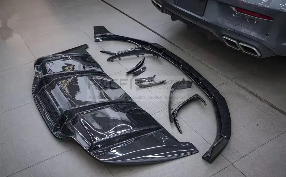W205 C63 AMG coupe посылка bodykit Bs Style Lip & PM Diffuser // Carbon Fiber для Benz 10 шт./компл. | Автомобили и