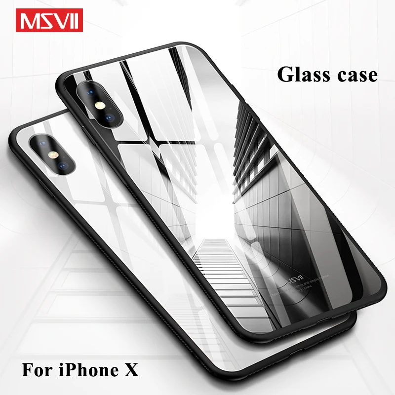 Крышка корпуса ля iPhone X MSVII Коке для 10 силиконовый чехол рамка + зеркало из