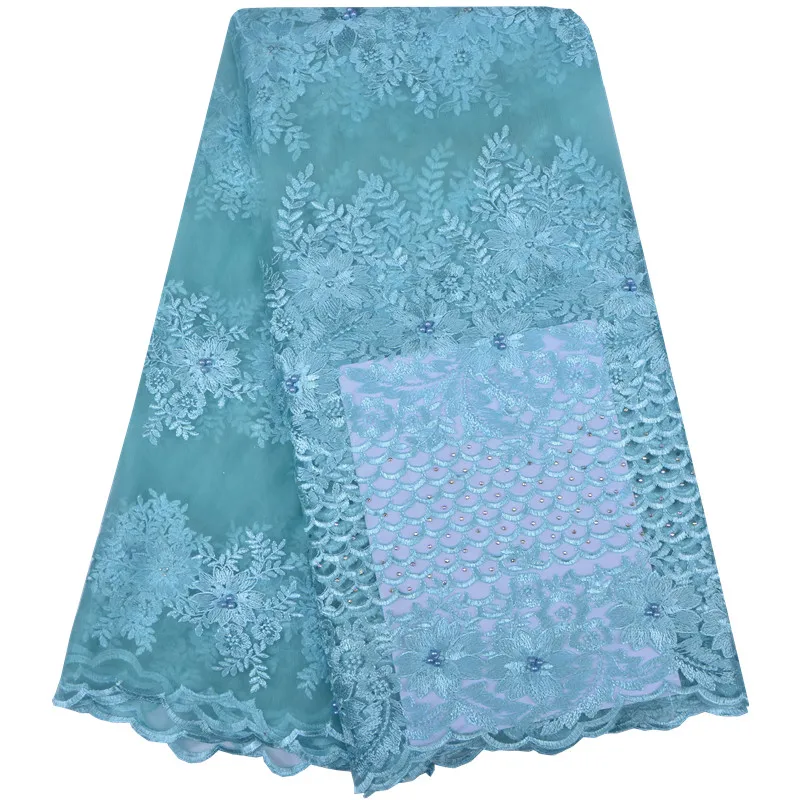 5 ярдов африканская Тюлевая кружевная ткань высокое качество сетка швейцарская