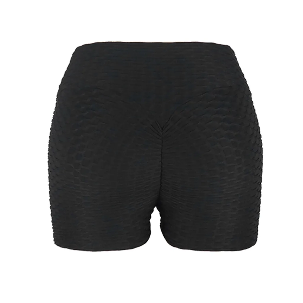 Pantalones Verano Mujer, женские жаккардовые шорты с высокой талией для фитнеса, облегающие шорты для бедер
