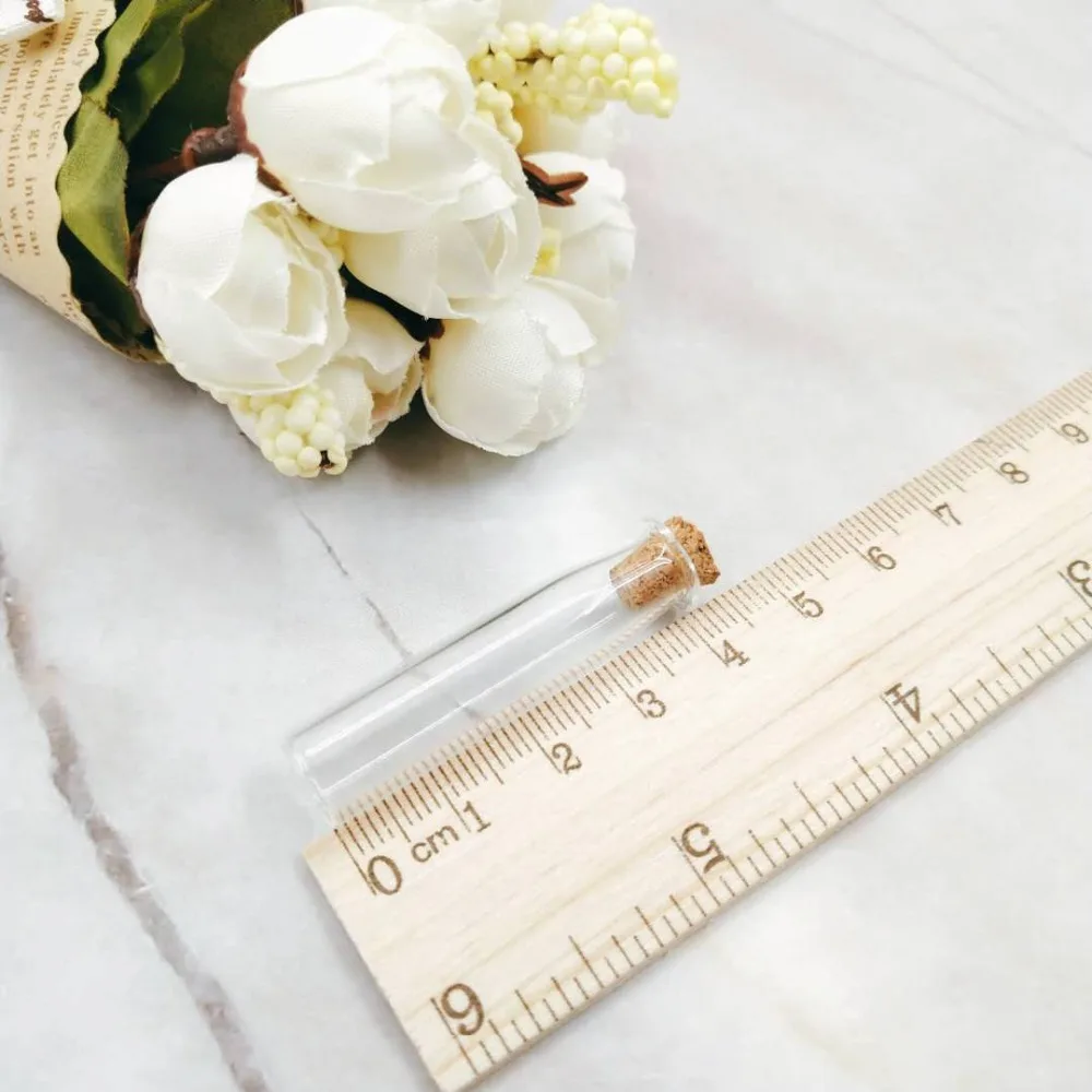 10 шт./лот прозрачные стеклянные мини бутылки в форме цилиндра банки с пробкой Wish