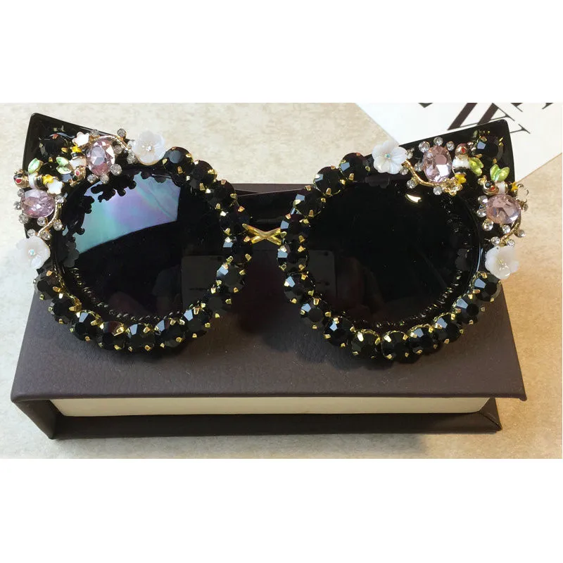 MINCL/крупные солнцезащитные очки Для женщин 2018 Ретро мода алмаз Брендовая