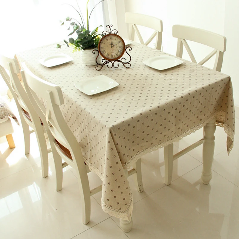 Рождество Скатерть льняная круглая хлопок Скатерти S для дома обложка свадебные