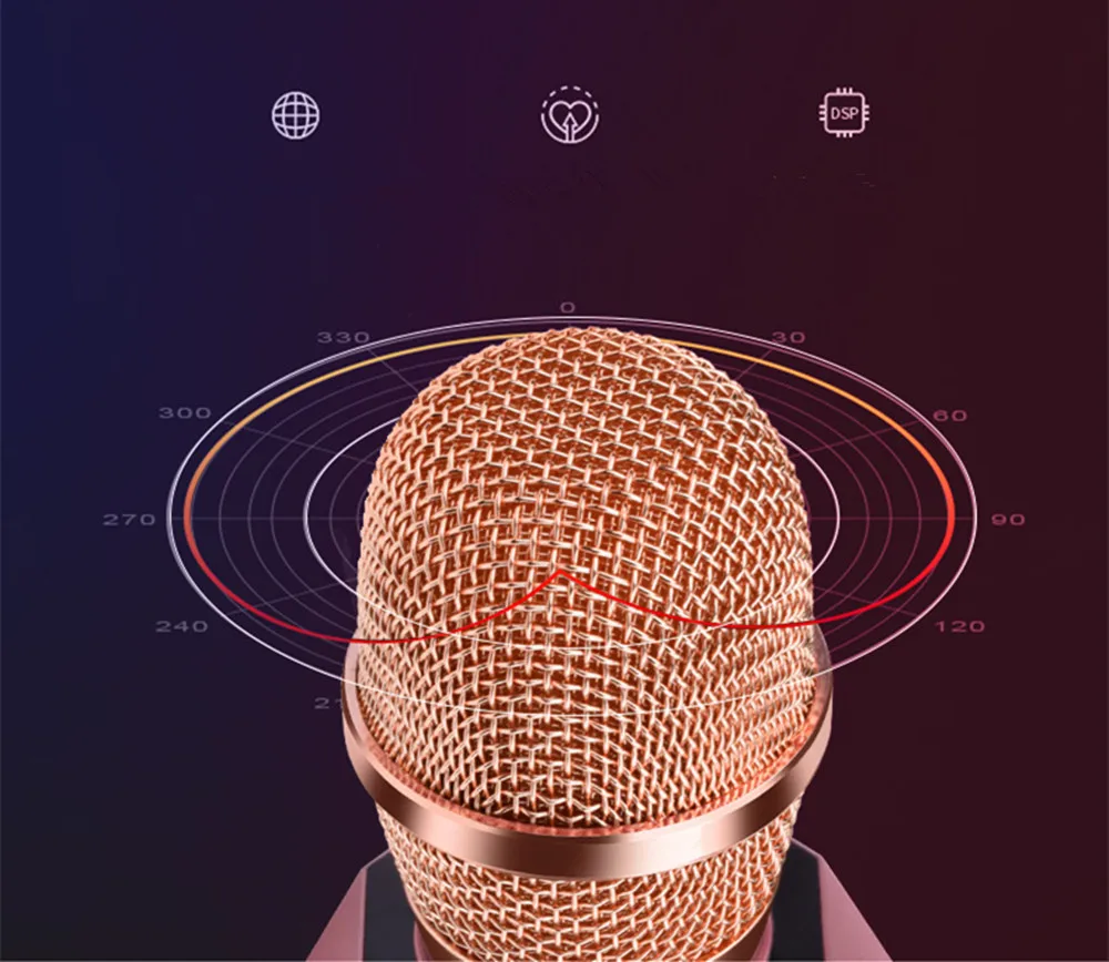 ECos микрофон для караоке с USB портом беспроводной порт 3 5 мм стерео iPad телефона Android