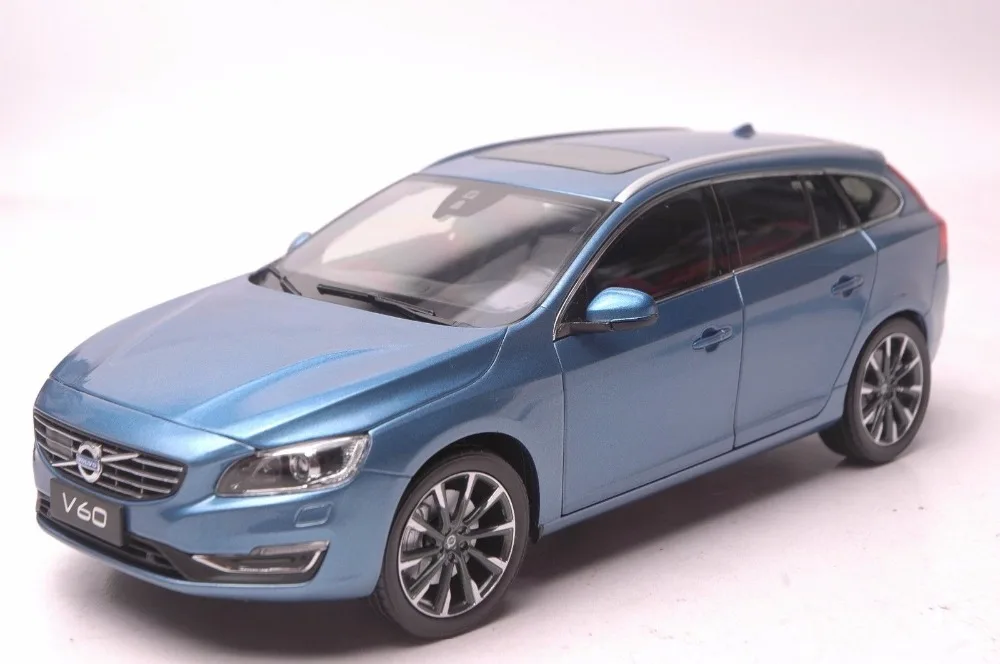1:18 литая модель для Volvo V60 2016 Blue SUV игрушечная машинка из сплава миниатюрные