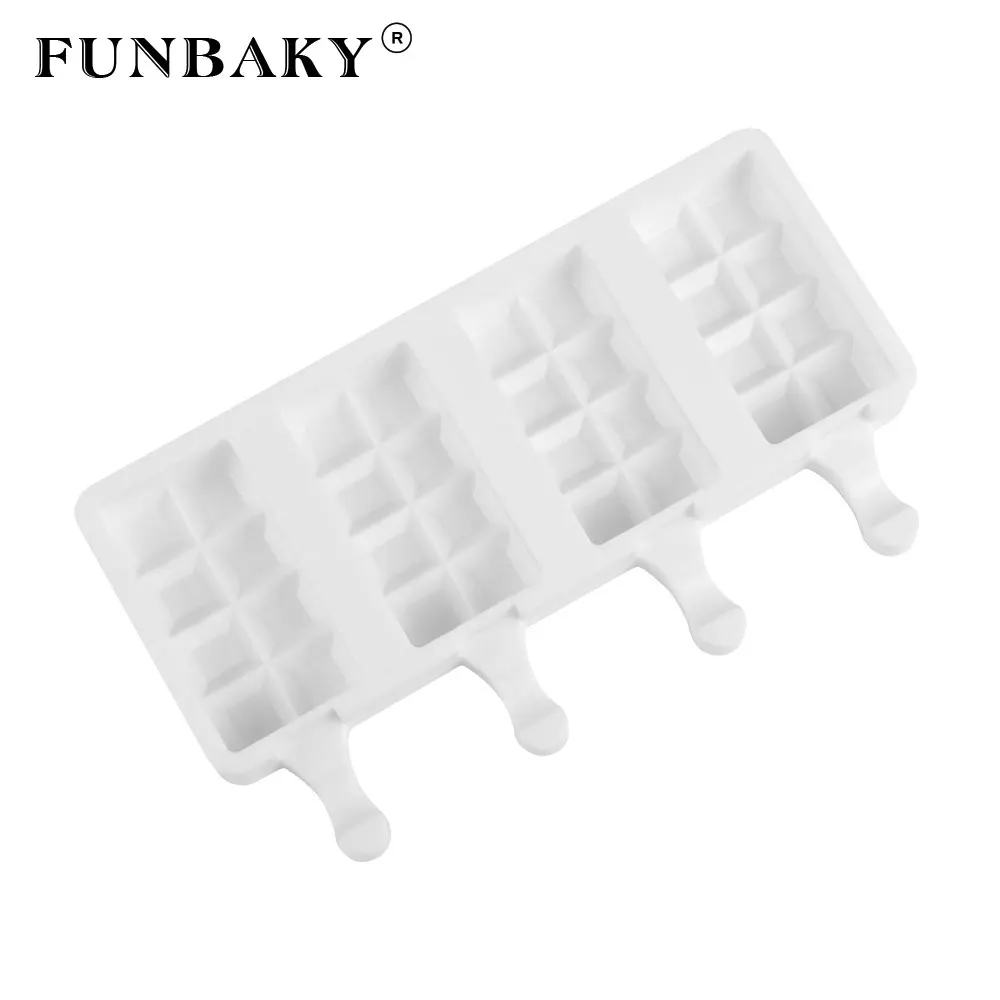 FUNBAKY форма решетки DIY силиконовая для мороженого мороженое с Деревянными