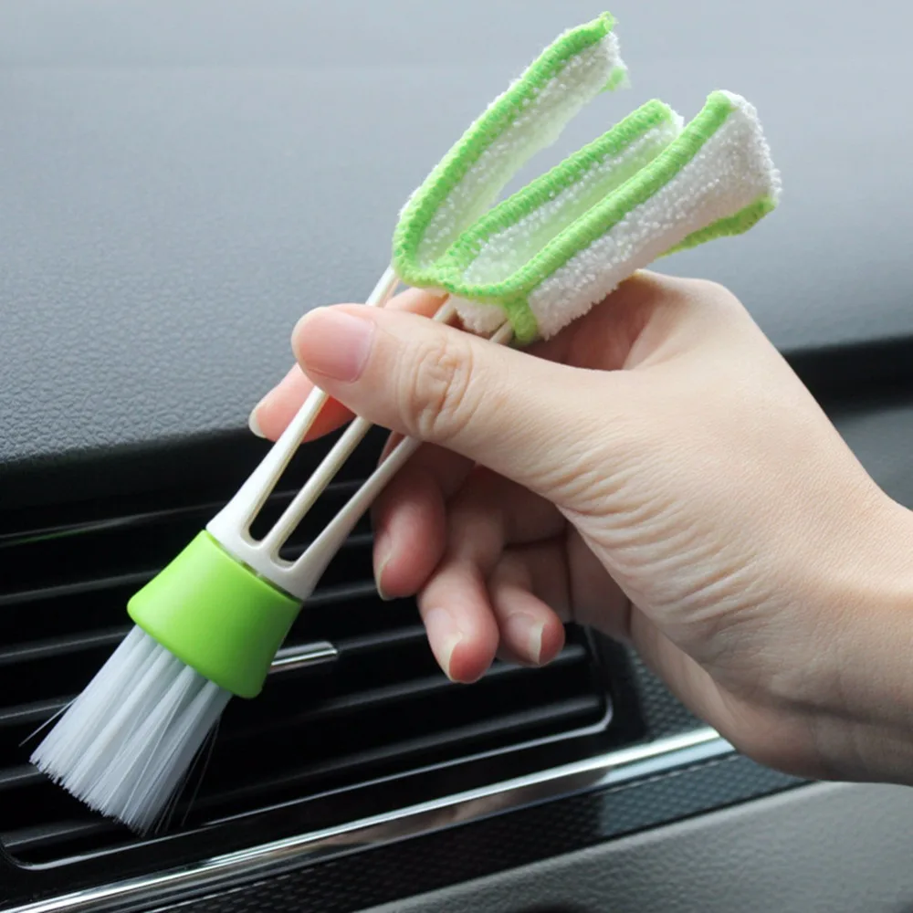 6.5 inch Double Ended Auto Car Air Conditioner Vent Outlet Cleaning Brush Meter Detailing Cleaner Blinds Duster |