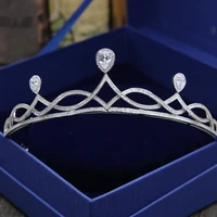 hot fashion wedding bridal cz tiaras crowns exquisite princess queen pageant prom tiara headband hair accessories h 013