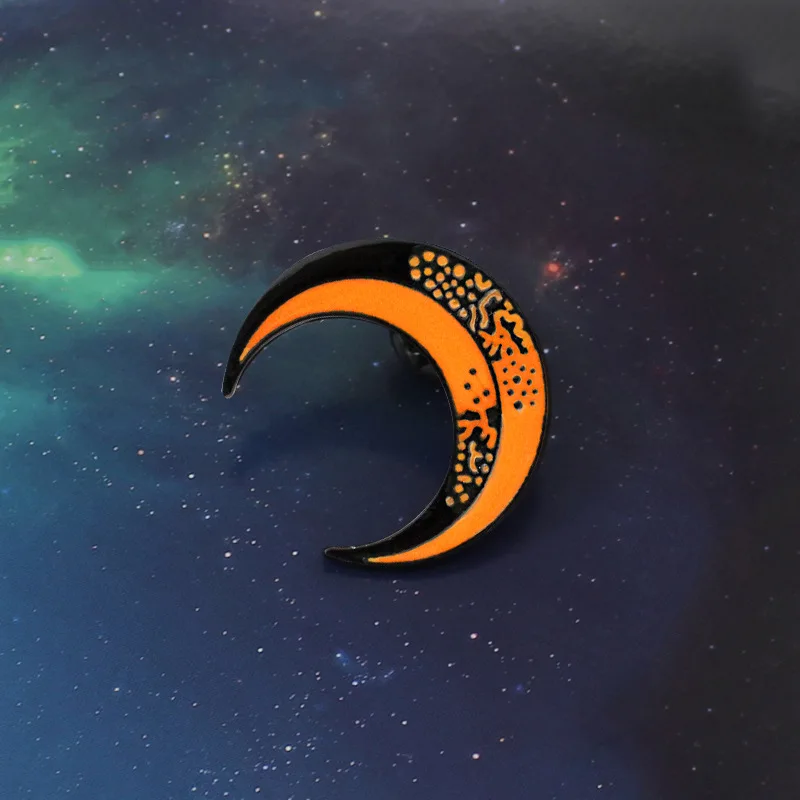 Красивая черная луна дизайн отворот булавки для детей подарок | Украшения и