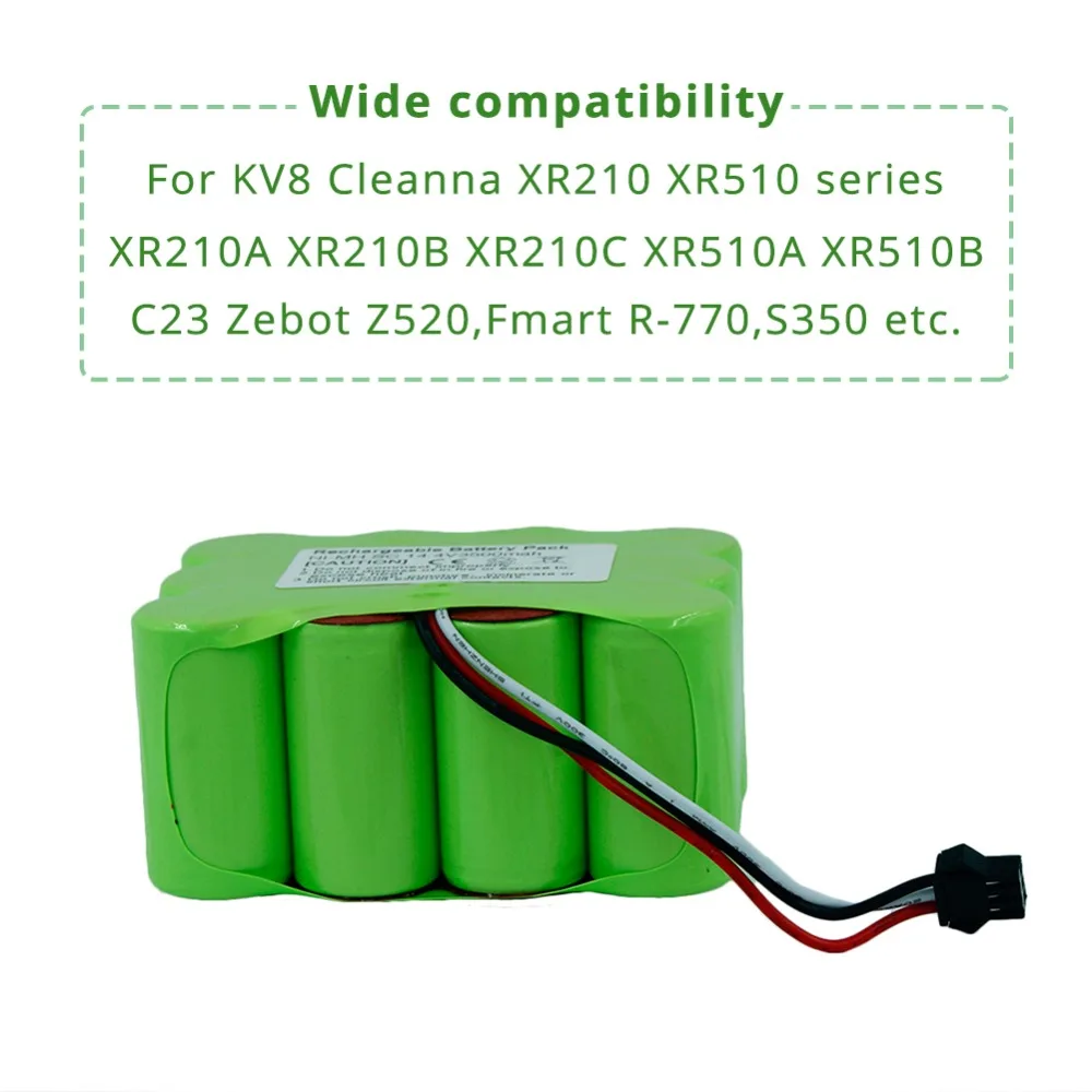 Тип 14,4 V SC 3500mAh Ni-MH аккумулятор для пылесоса KV8 Cleanna XR210 XR510 серии Zebot Z520 Fmart R770 S350