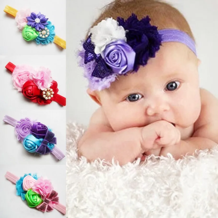 100 шт бесплатная доставка новый-милый жемчуг-цветок-кружево-повязка на