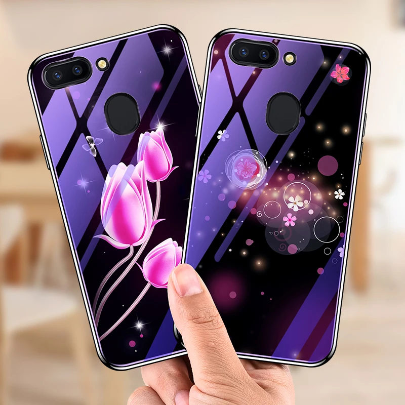 Синий светильник, чехол из закаленного стекла для Xiaomi mi 8 SE Lite, чехол с цветной печатью, роскошная гибридная задняя крышка для mi 8 Lite, оболочка, Fundas