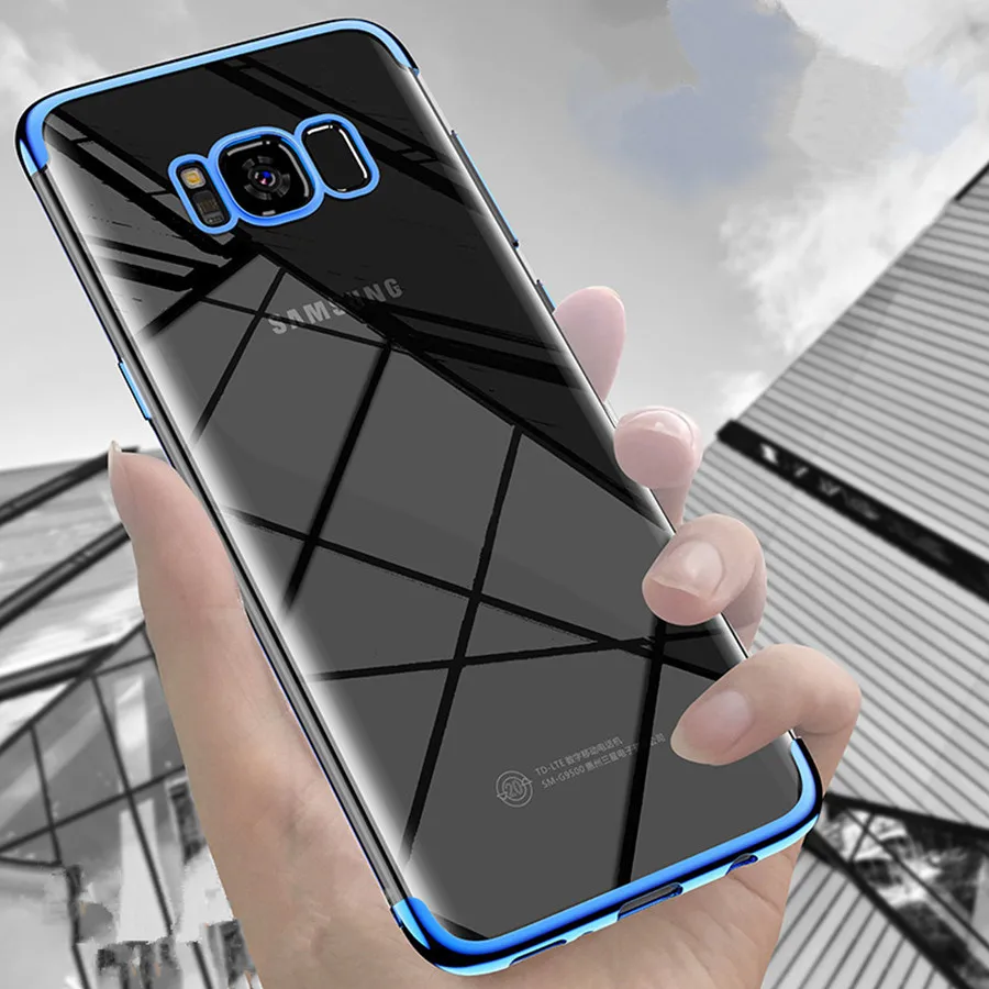 Блестящий чехол из ТПУ с покрытием для Samsung Galaxy S8 Plus S9 S7 Edge Note 8 A5 A7 A8 J5 J7 2016 2017 2018