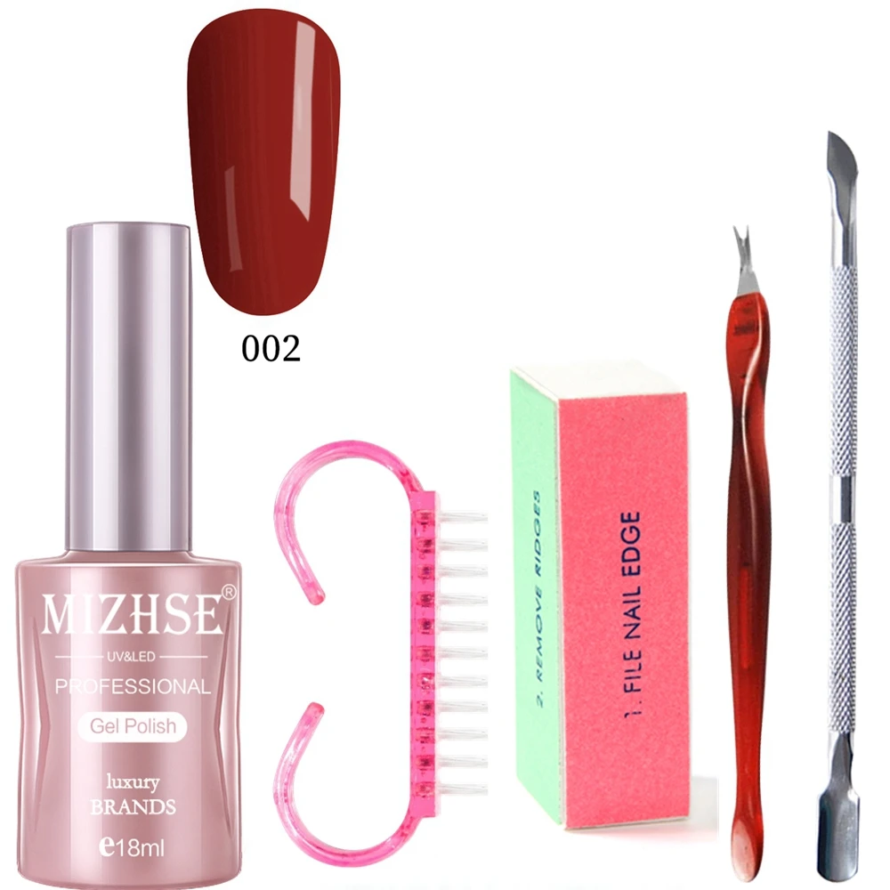 JH002 MIZHSE УФ-гель для ногтей Nail Kit наборы для ногтей 4 инструменты для индивидуальных косметических средств 18 мл набор для гелевого маникюра кисть, полировщик кутикулы удаление омертвевшей кожи вилка - Цвет: JH002