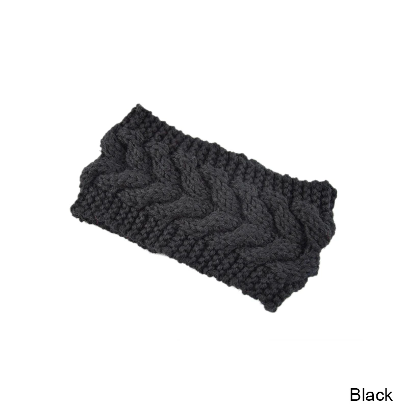 Женские зимние шапки, модные зимние вязанные шапочки Skullies Beanies, аксессуары для волос - Цвет: black