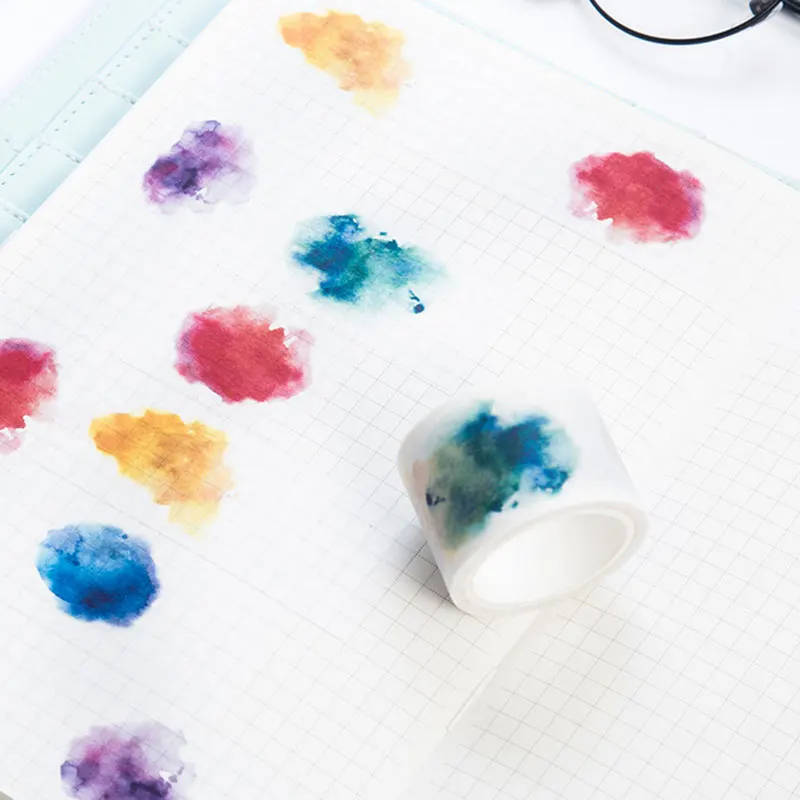 30 мм * 7 м Красивая Акварельная затенение васи лента фотоальбом декоративная