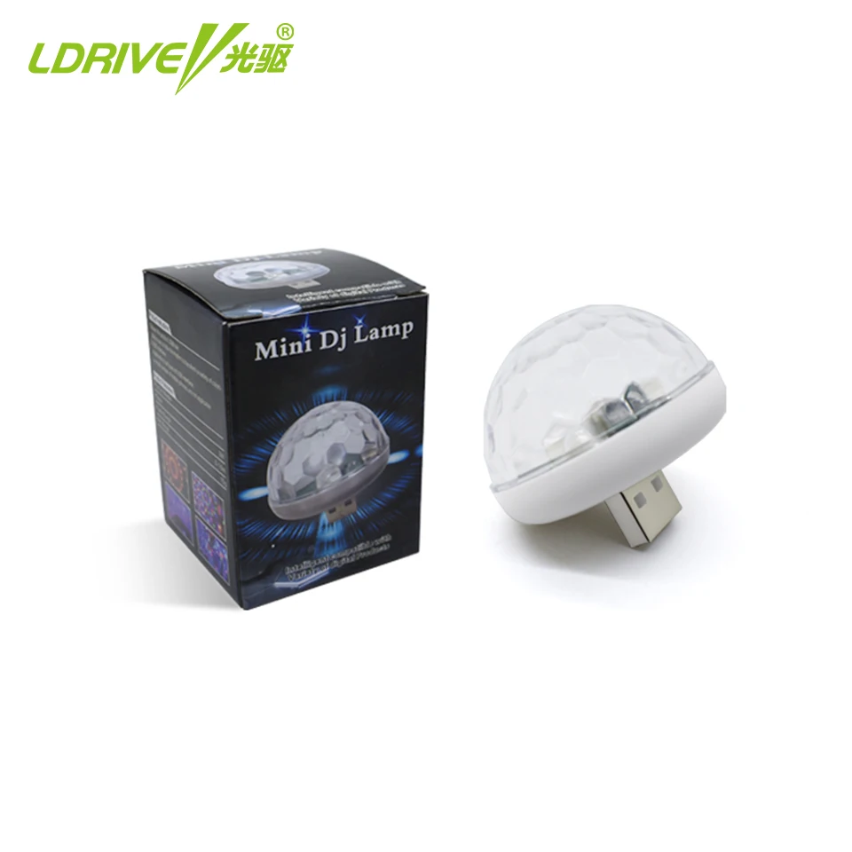 LDRIVE 1 шт. цветной USB мини автомобиль диджейский светодиодный звуковой светильник