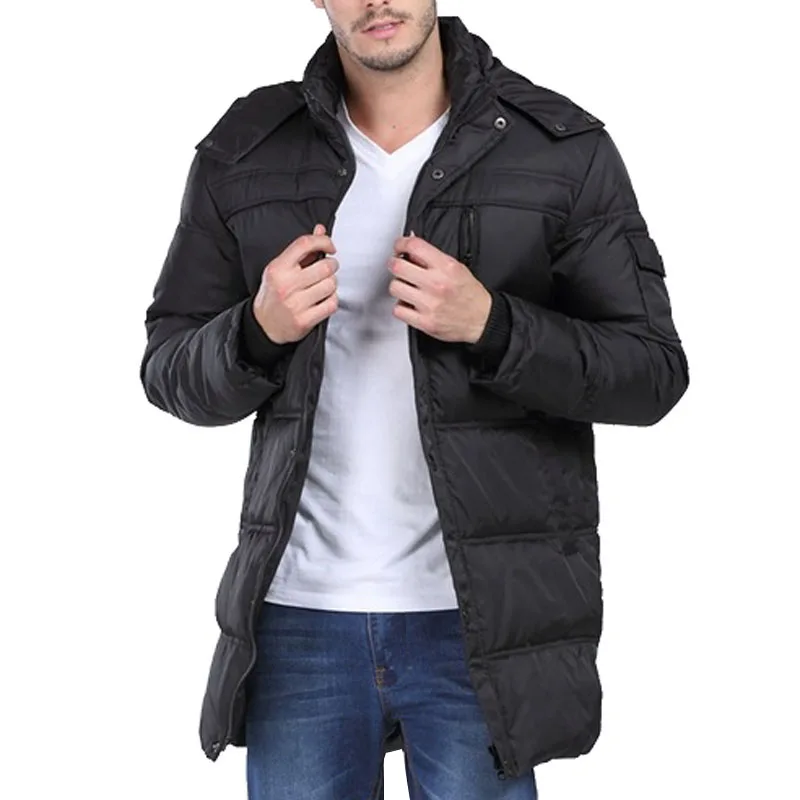 MFERLIER толстые теплые пуховики 6XL 7XL 8XL вес 155 кг Большие размеры с длинными рукавами Повседневные зимние пальто больших размеров - Цвет: Черный