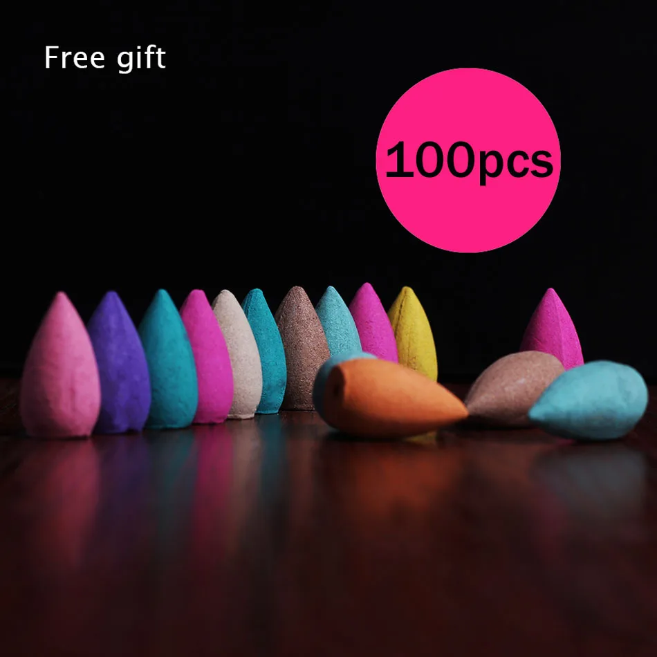 100 PCS Горная речка ручной ладан держатель Керамические, для ароматерапии ремесла благовония диффузор домашний офис курильница для благовоний горелка - Цвет: 100 PCS