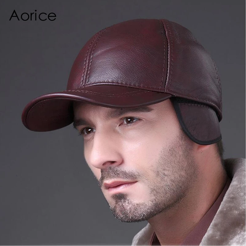 Aorice мужская шапка из натуральной воловьей кожи 100% натуральная кожа русская Осень