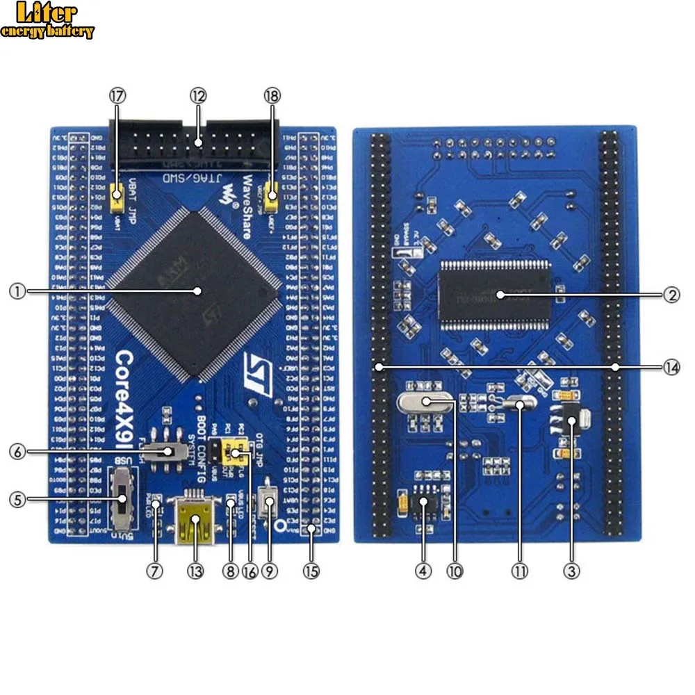 Системная плата STM32 Core429I STM32F429IGT6 STM32F429 ARM Cortex M4 комплект макетной платы с полной