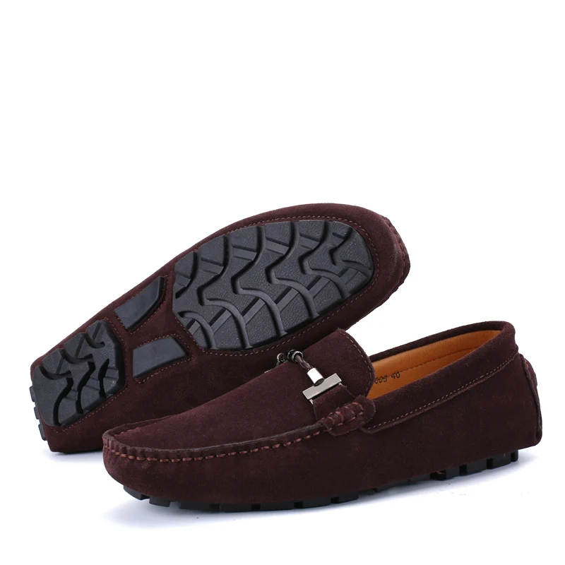 

GOXPACER Spring New Genuine Leather Men Shoes Handmade Breathable Moccasins Casual Shoes Flats Shoes Men Soft Sole Driving