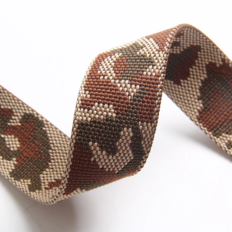 Камуфляжный хлопок лямки 40 мм Camo тесьма с печатью 5 ярдов тяжелый хлопок ленты толстый хлопок лямки
