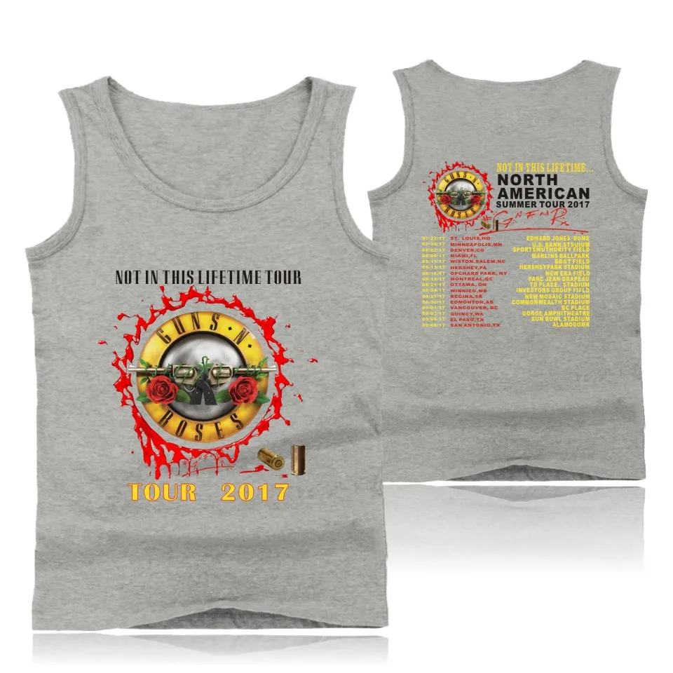 GUNS N ROSES, панковские майки для фитнеса, майка без рукавов, летняя майка, майка для спортзала, Мужская одежда для бодибилдинга, ружья и розы