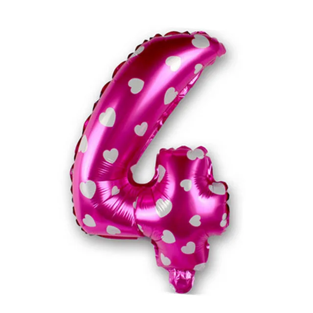 Pink 4 Большой 30 дюймов 1 шт розовый и голубой номер фольги шары алюминиевый баллон гелия С Днем Рождения Декорации на свадьбу, вечеринку globos поставки - Цвет: Pink 4