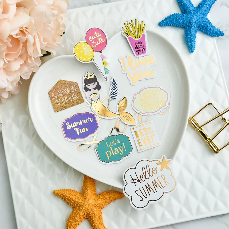 70 шт Hello Mermaid Cardstock штампованные наклейки для скрапбукинга Happy planner/Создание