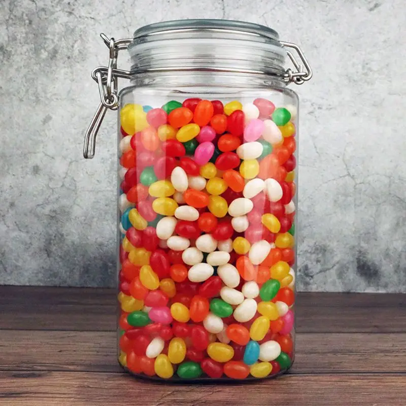 Пластиковый Квадратный Контейнер с зажимом 1550 мл герметичной крышкой|Бутылки и